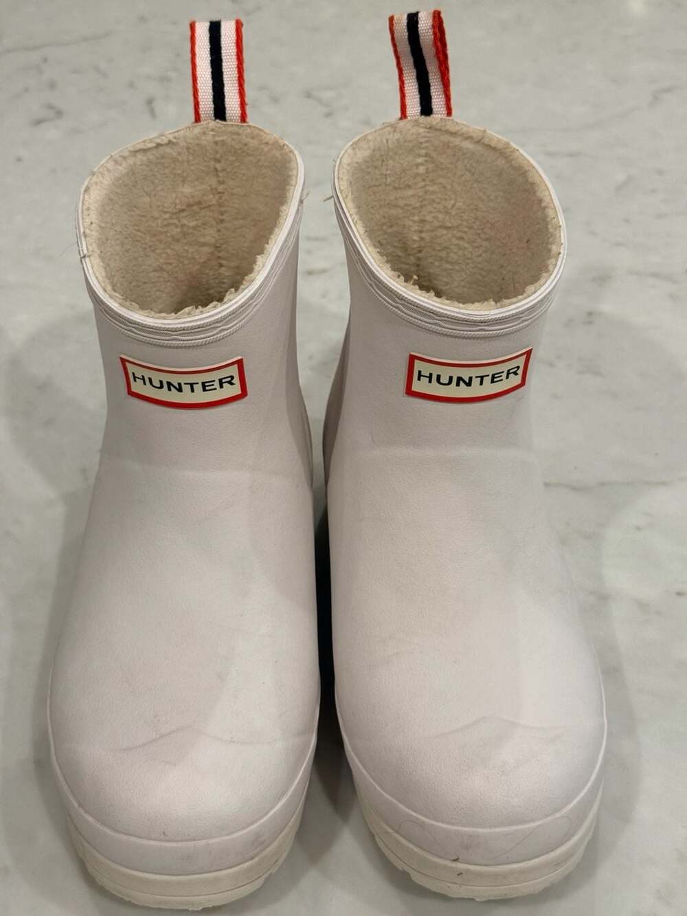 Hunter Women's Play Short Faux-Fur Lined Rain Boots US6 - Picture 6 of 7